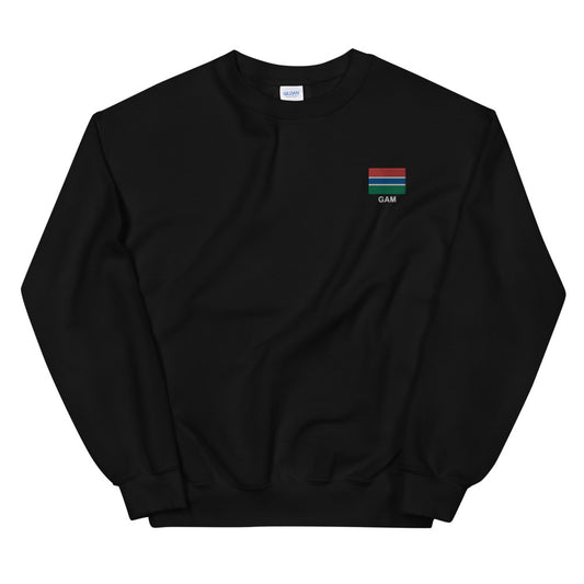 Small Gambian Flag Embroidery Crewneck