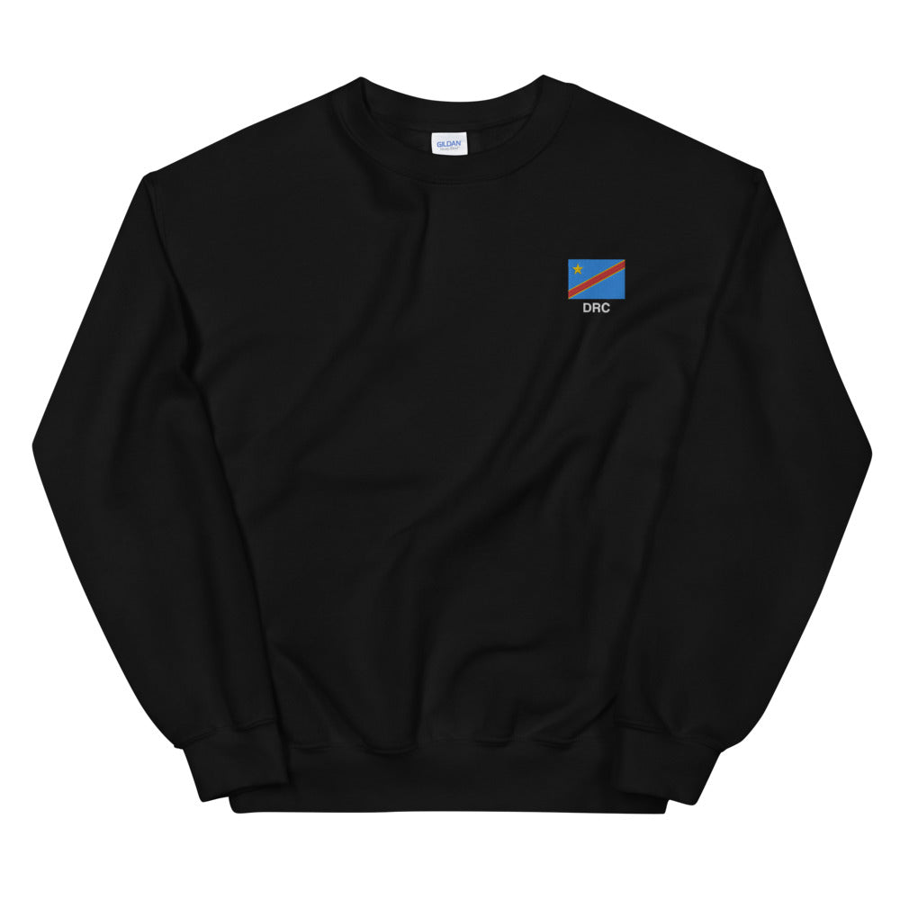 Small Congolese Flag Embroidery Crewneck