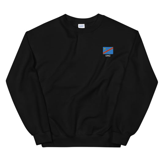 Small Congolese Flag Embroidery Crewneck